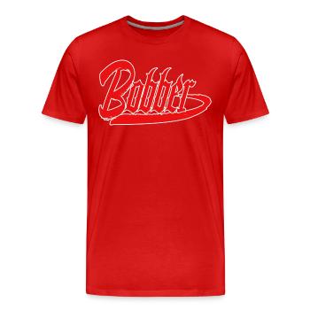 bobber chopper biker autocollant de croisière autocollant - T-shirt bio Premium Homme - rouge - Devant - Damien (186cm)