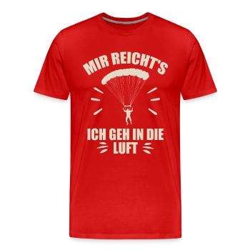 Mir reichts ich geh in die luft - Männer Premium Bio T-Shirt - Rot - Vorne - Damien (186cm)