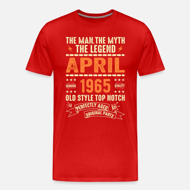 april 1965, APRIL 1965 - Männer Premium Bio T-Shirt - Rot