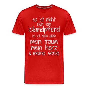 Islandpferde Islandpferd Isländer Island Geschenk - Männer Premium Bio T-Shirt - Rot - Vorne - Damien (186cm)