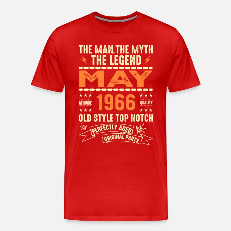 Birthday May 1966 - May 1966 - Men's Premium Organic T-Shirt - red