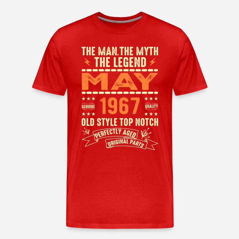 Birthday May 1967 - May 1967 - Men's Premium Organic T-Shirt - red