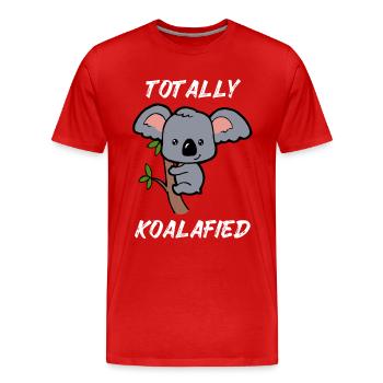 Süßer Baby Koala Little Baby Koala Eukalyptus - Männer Premium Bio T-Shirt - Rot - Vorne - Damien (186cm)