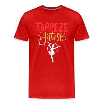 Trapezkünstler - Männer Premium Bio T-Shirt - Rot - Vorne - Damien (186cm)