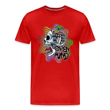 Magic Mushroom Open Mind Halluzinationen Trip Drug - Männer Premium Bio T-Shirt - Rot - Vorne - Damien (186cm)