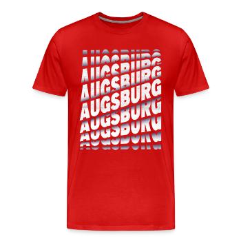 Augsburg Allemagne City Font Skyline Accueil - T-shirt bio Premium Homme - rouge - Devant - Damien (186cm)