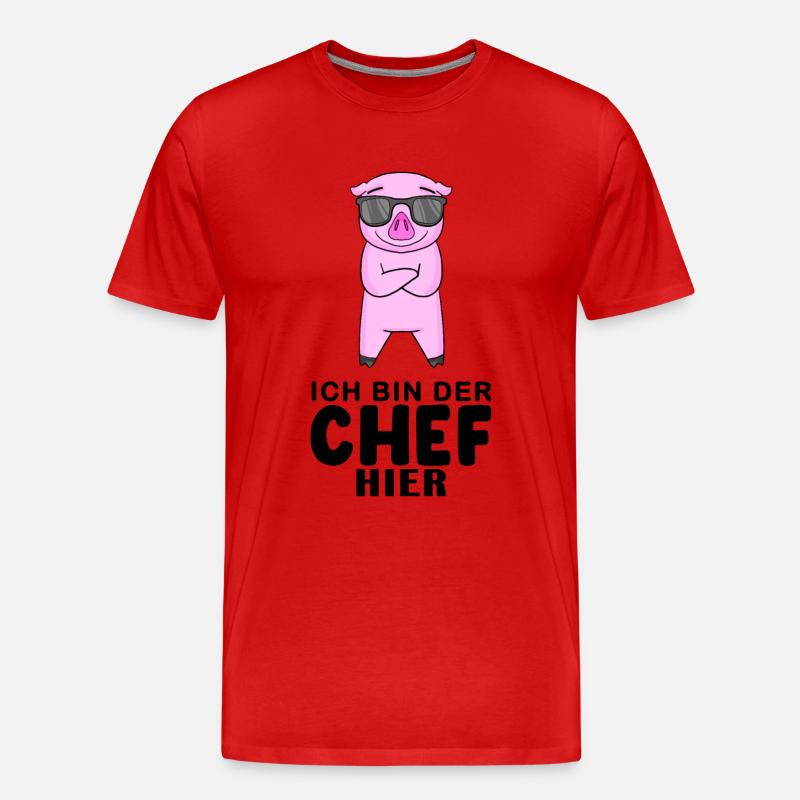 Chef Spruch - Männer Premium Bio T-Shirt - Rot
