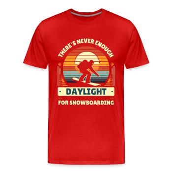 Snowboard Snowboarder Retro Winterurlaub Cool - Männer Premium Bio T-Shirt - Rot - Vorne - Damien (186cm)