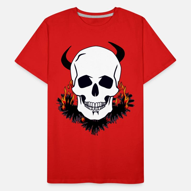 Devil Skull Purgatory Hell Satan diabolical death Men's Premium Organic T-Shirt