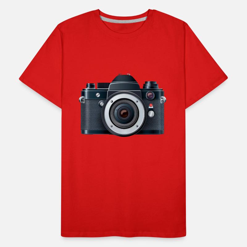 Digitalkamera mit Blitz in einer 2D-Illustration Männer Premium Bio T-Shirt