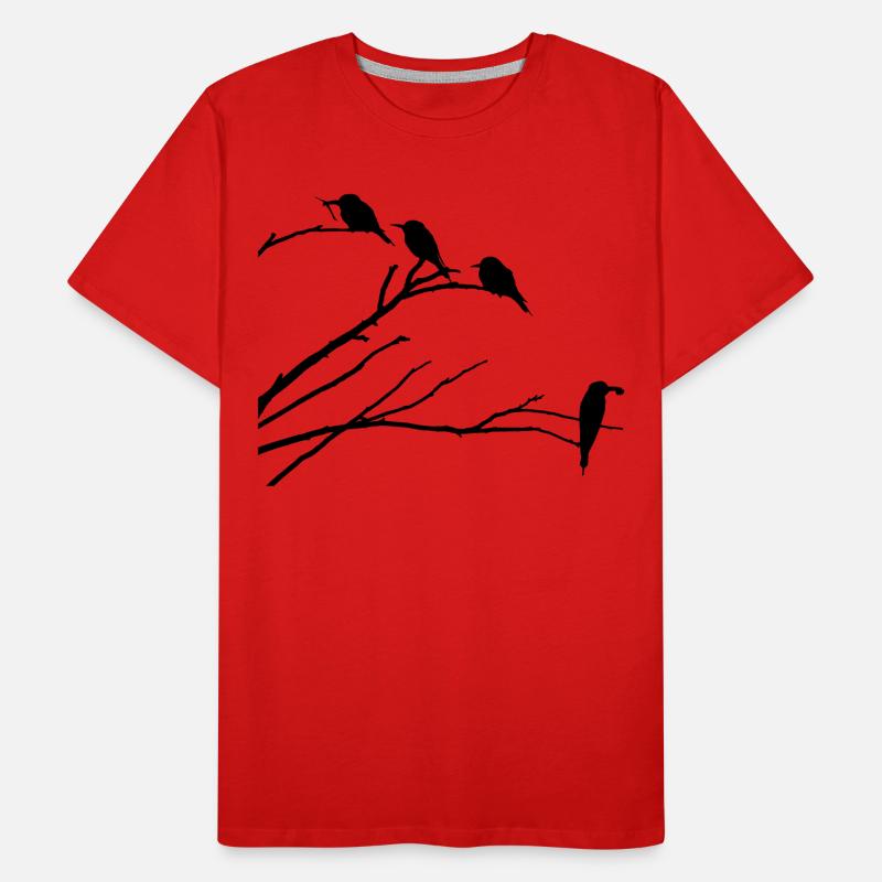 Birds on branch Men's Premium Organic T-Shirt