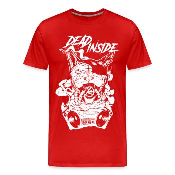 Graphiques Skull Rock Band - T-shirt bio Premium Homme - rouge - Devant - Damien (186cm)