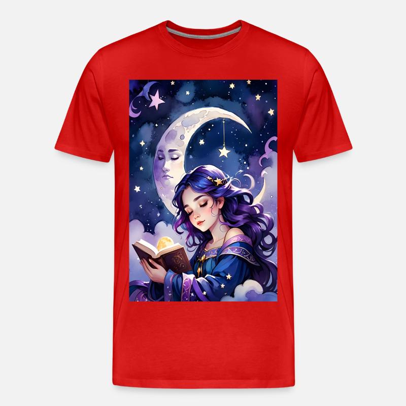 Lesen und Einschlafen - Männer Premium Bio T-Shirt - Rot
