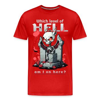 Kawaii Tier Skelett - Männer Premium Bio T-Shirt - Rot - Vorne - Damien (186cm)