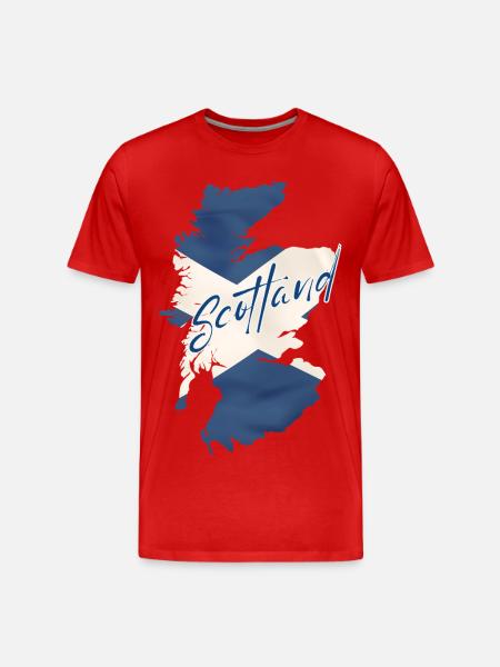 Flag of Scotland, Scottish pride - Men's Premium Organic T-Shirt - red
