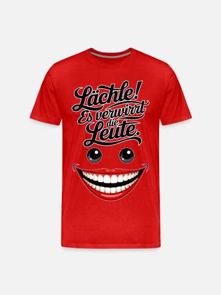 Always smiling - Men's Premium Organic T-Shirt - red
