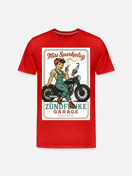 Miss Sparkplug – Zündfunke Garage Queen - Men's Premium Organic T-Shirt - red