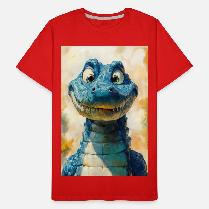 Illustration eines Krokodils Männer Premium Bio T-Shirt