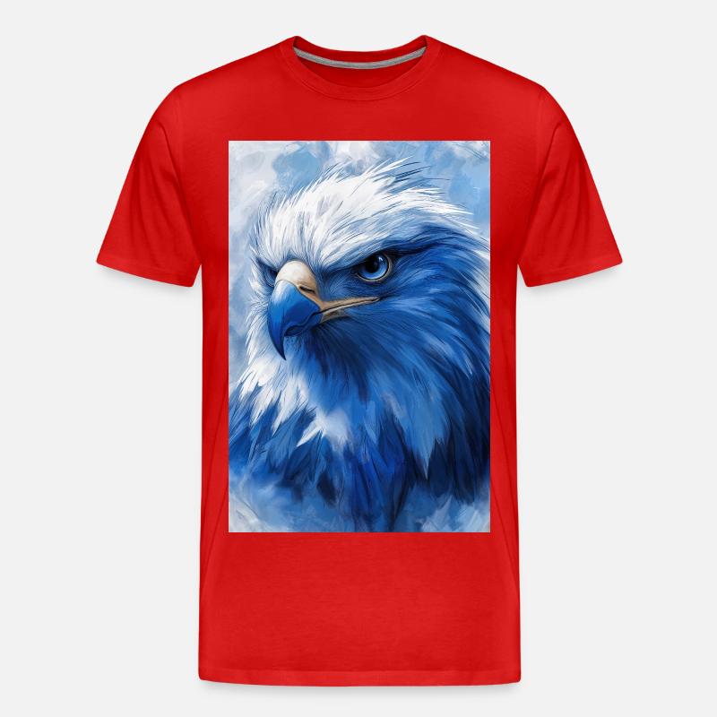 Illustration eines Adlers - Männer Premium Bio T-Shirt - Rot