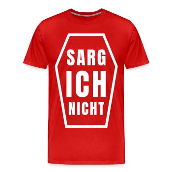 SARG ICH NICHT - lustiger Gothic Spruch - Männer Premium Bio T-Shirt - Rot - Vorne - Damien (186cm)