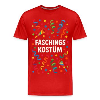 Fasching Konfetti Faschingskostüm bunt - Männer Premium Bio T-Shirt - Rot - Vorne - Damien (186cm)