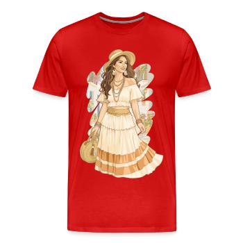 Ibiza - T-shirt bio Premium Homme - rouge - Devant - Damien (186cm)