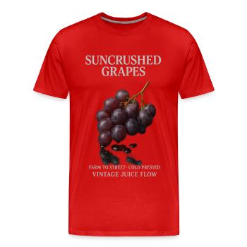 Trauben Obst Weintrauben Sommer - Männer Premium Bio T-Shirt - Rot - Vorne - Damien (186cm)