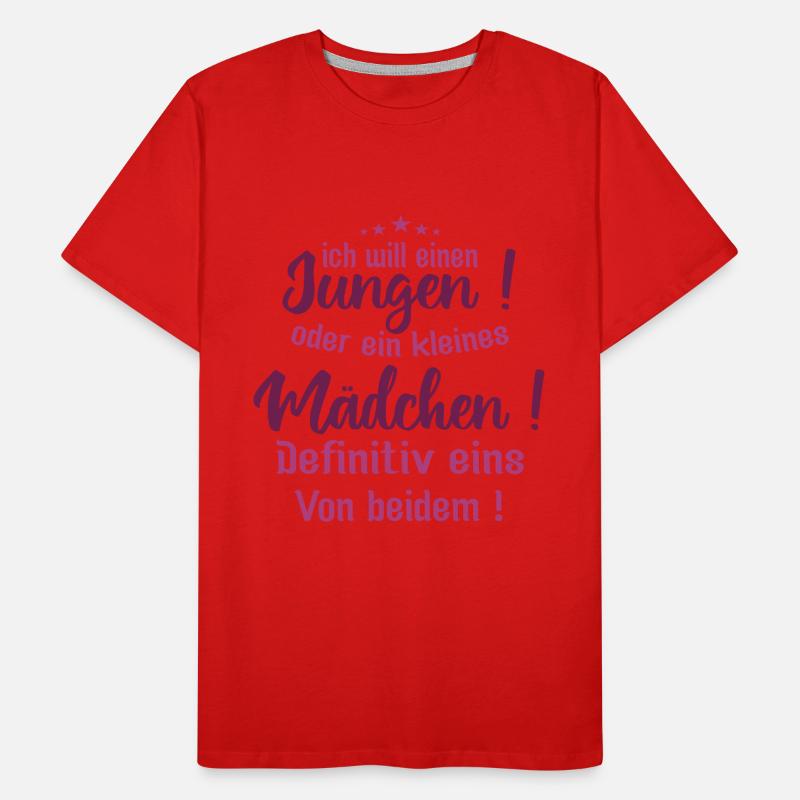 Kleiner Junge | ich will einen jungen oder ein Männer Premium Bio T-Shirt
