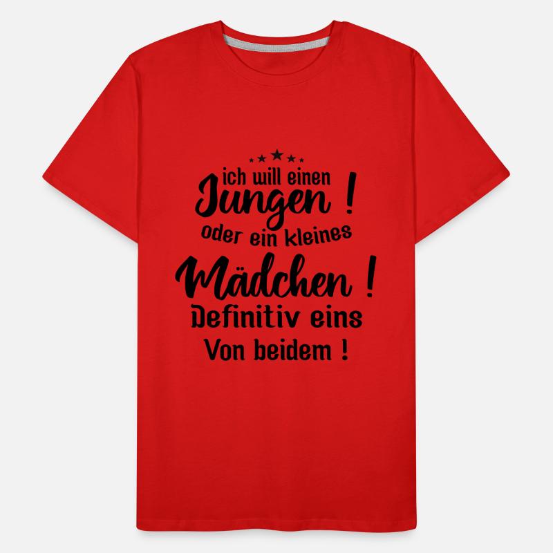 Kleiner Junge | ich will einen jungen oder ein Männer Premium Bio T-Shirt