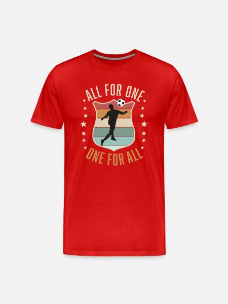 Fußball Team - Männer Premium Bio T-Shirt - Rot