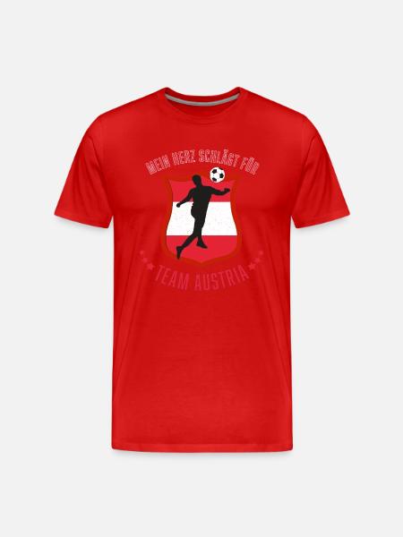 Football, Team Austria - Men's Premium Organic T-Shirt - red