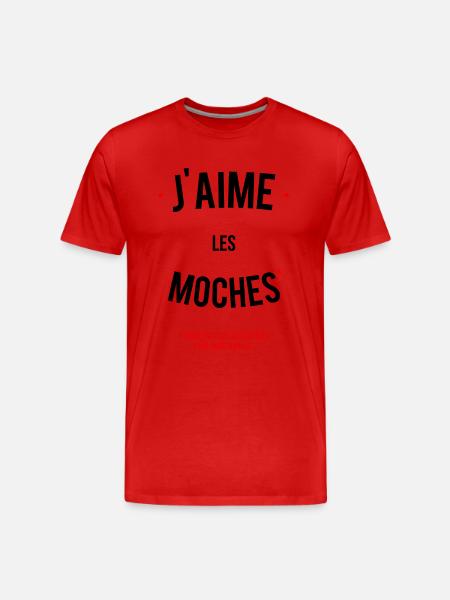 J'aime les moches - T-shirt bio Premium Homme - rouge