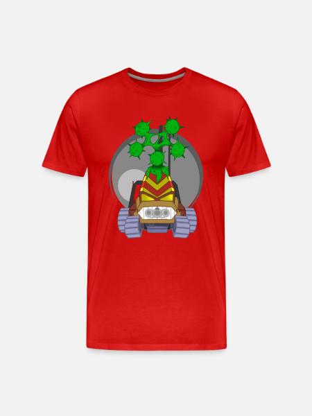 monster plant - T-shirt bio Premium Homme - rouge