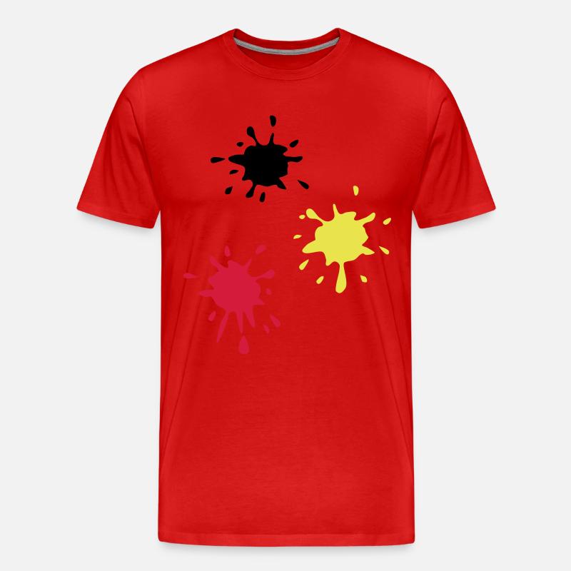 Kunst, Fleck, Paintball - Männer Premium Bio T-Shirt - Rot