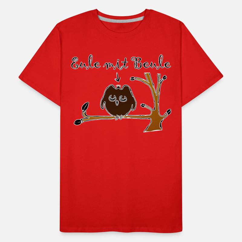 Eule mit Beule Männer Premium Bio T-Shirt