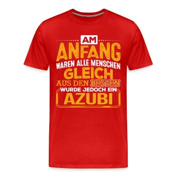AZUBI - Der Beste - Männer Premium Bio T-Shirt - Rot - Vorne - Damien (186cm)