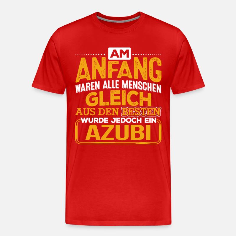 AZUBI - Der Beste - Männer Premium Bio T-Shirt - Rot