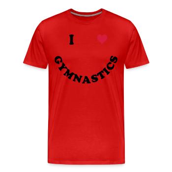 Gymnastik - Männer Premium Bio T-Shirt - Rot - Vorne - Damien (186cm)