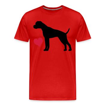 Boxer - T-shirt bio Premium Homme - rouge - Devant - Damien (186cm)