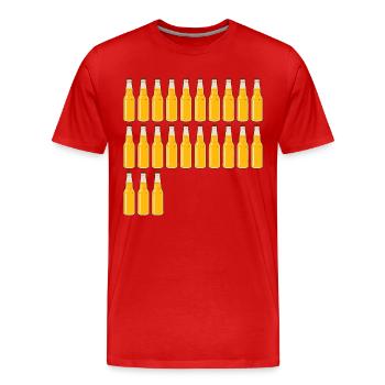 23 Bierflaschen - Bier - 23 Jahre - 23. Geburtstag - Männer Premium Bio T-Shirt - Rot - Vorne - Damien (186cm)