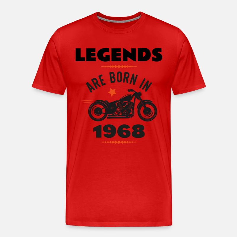 born in 1968 - Männer Premium Bio T-Shirt - Rot