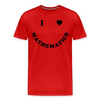 mathematics - Men's Premium Organic T-Shirt - red - Front - Damien (186cm)