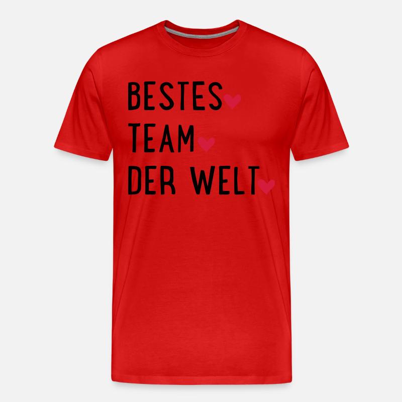 Bestes Team der Welt - Männer Premium Bio T-Shirt - Rot