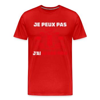 Je Peux Pas J'ai Grand Prix Humour Course Voiture - T-shirt bio Premium Homme - rouge - Devant - Damien (186cm)