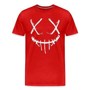 Horror Halloween Face Mask Purge Optics - Men's Premium Organic T-Shirt - red - Front - Damien (186cm)