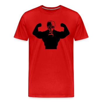Muscles Body Builders masque à gaz Protection conc - T-shirt bio Premium Homme - rouge - Devant - Damien (186cm)