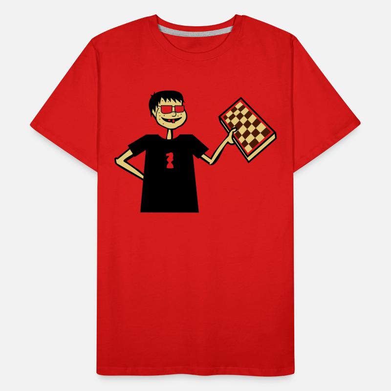 Chess Nerd Hobby Board Game Gift Glasses Cool Men's Premium Organic T-Shirt