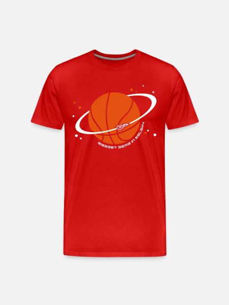 Planet Sport Basketball - Men's Premium Organic T-Shirt - red