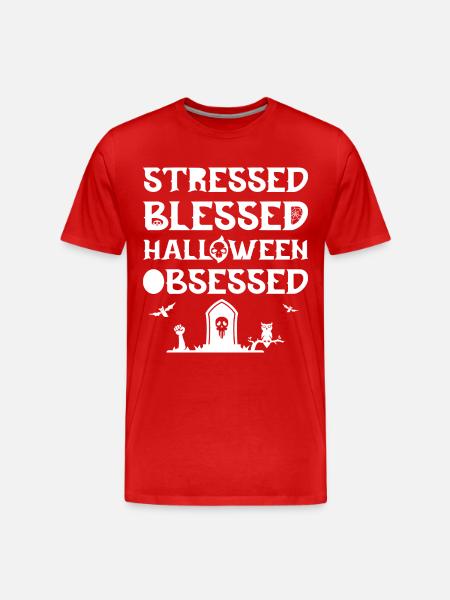 Halloween obsessed. - Men's Premium Organic T-Shirt - red
