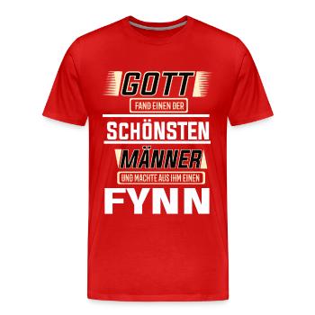 Gernot der schönste Mann von Gott geformt Design - Männer Premium Bio T-Shirt - Rot - Vorne - Damien (186cm)